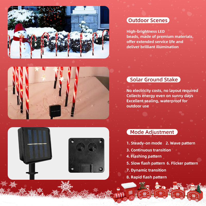 Solar Candy Cane Lights
