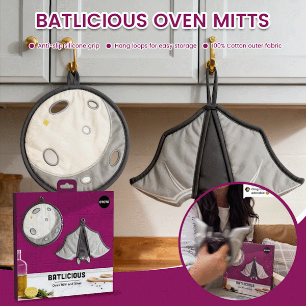 🦇Bat Oven Mitt & Pot Holder Set