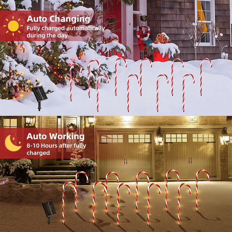 Solar Candy Cane Lights