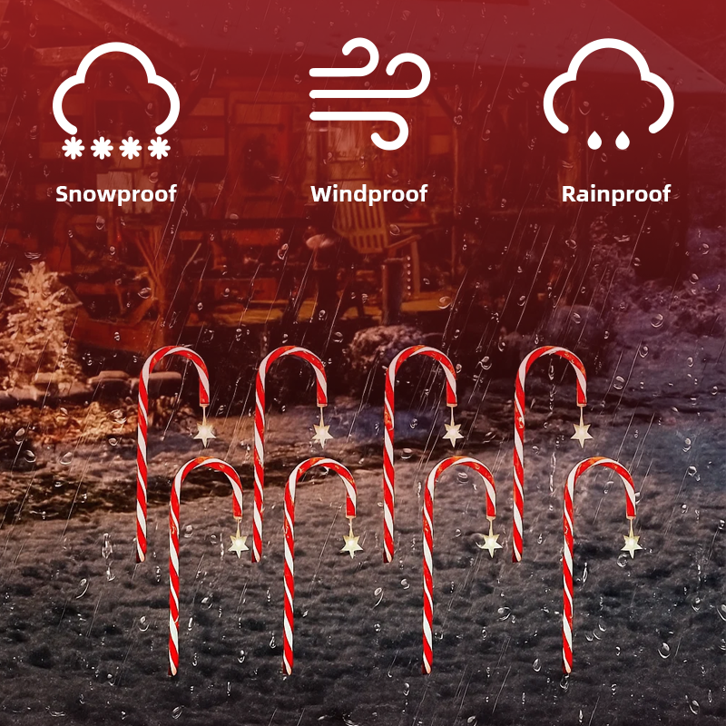 Solar Candy Cane Lights