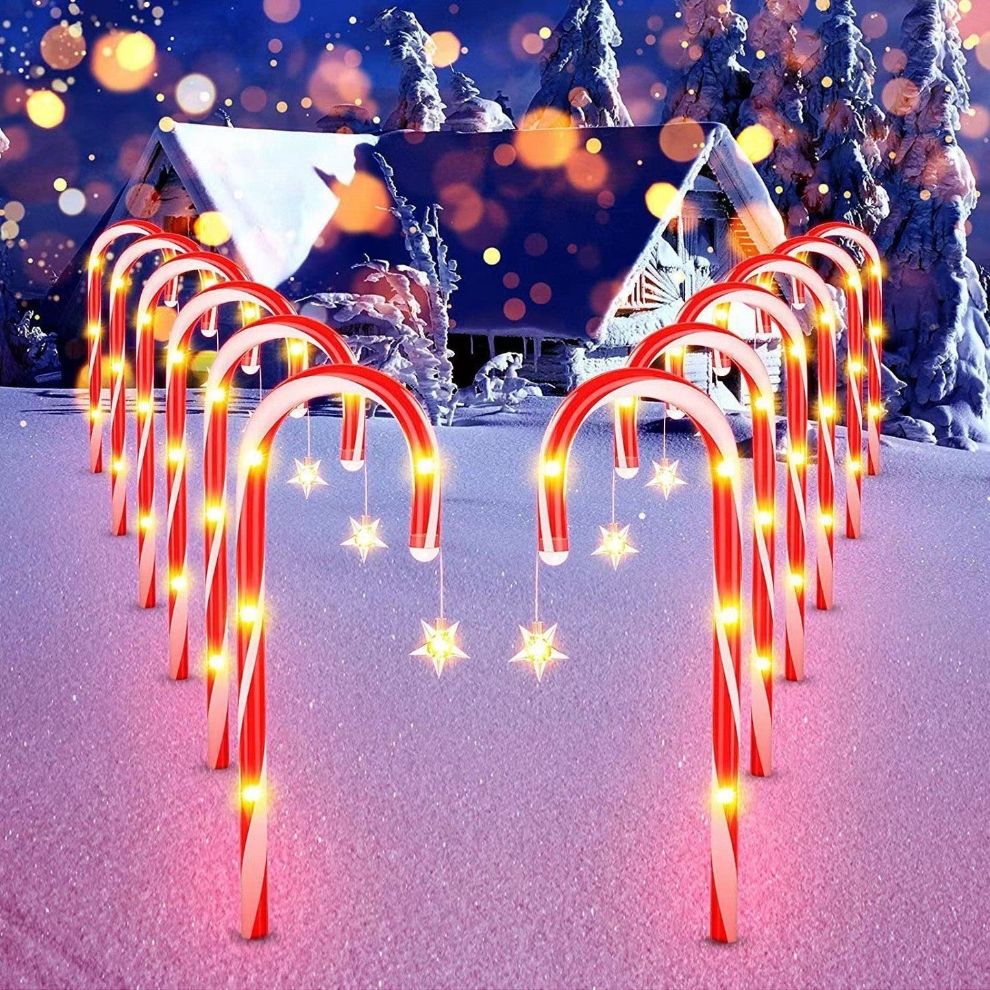Solar Candy Cane Lights