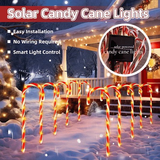 Solar Candy Cane Lights