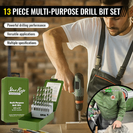 💥Hot Sale 49% OFF💥 13 Piece Multi-Purpose Drill Bit Set(Steve Ross Recommend)
